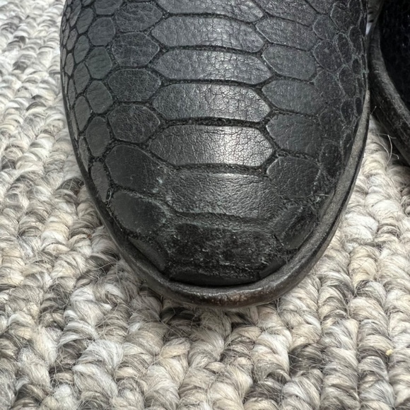 JOIE Barlow black leather snakeskin heeled ankle boots booties EU 37.5 - Picture 8 of 14